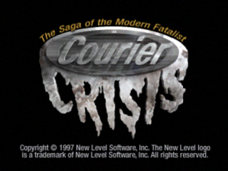 Courier Crisis title screen for Playstation